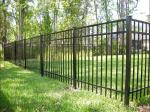 1.8mH 3 Rails Galvanized Wrought Iron Fence Panels , Decorative Metal Fencing