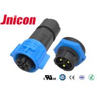Buy cheap Blue Black Plastic 3 Pin 20A Waterproof Connectors Panel Mount 300V Voltage product