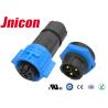 Buy cheap Blue Black Plastic 3 Pin 20A Waterproof Connectors Panel Mount 300V Voltage Rating from wholesalers