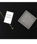 Lanciashow 925 Sterling Silver Beans Chain Necklace Simple Geometric Small Round