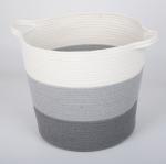 Decorative custom woven cotton rope laundry toys candy storage fabric small