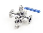 SS304 S/s 316 Tri Clamp One Way Ball Valve Sanitary Food Grade Three Piece 3A CE