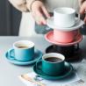 Buy cheap Colorful thick body new cappuccino cup and saucers ceramic coffee cup saucer latte cup drinkware from wholesalers