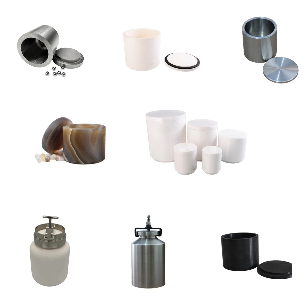 Customized Zirconia Grinding Ball Mill Jar For Retsch Lab Planetary Ball Mill