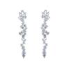 Buy cheap Cluster Drop Bridal Statement Earrings White Cubic Zircon Brass Earrings Customized from wholesalers