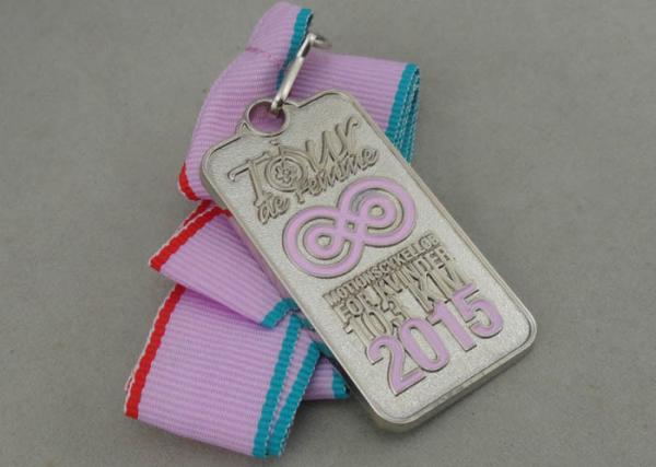 Buy cheap 2016 Running Ribbon Medals Die Casting Soft Enamel Medal With Silver from wholesalers