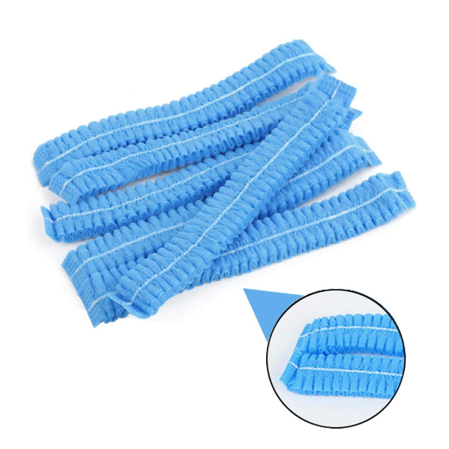 Green Blue Rib Bar 16gsm Medical Disposable Bouffant Cap