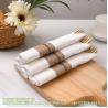 Buy cheap Pre Rolled Bamboo Cutlery Pack Bamboo Utensils (6.7" 25 Forks 25 Spoons 25 Knives 25 Napkins) Compostable Flatware from wholesalers