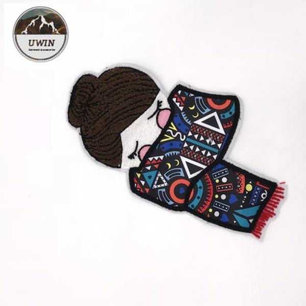 Buy cheap Cute Mini Portrait Sew On Embroidered Patches Specially Designed Customized color from wholesalers