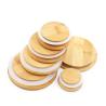 Buy cheap Canninng Leakproof Cover Bamboo Jar Lids With Hole Straw Bottle Caps Kitchen Lids from wholesalers