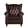 Buy cheap Home Furniture High Back Leather Armchair Movable Eitherdown Cushion Solidwood Frame from wholesalers