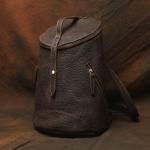 Bucket Retro Soft Anti Theft Genuine Leather Backpack