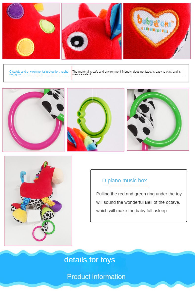 PP Cotton Filling Musical Plush Toys For Infants Height 18cm-34cm