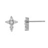 Buy cheap 18K Gold Plated Micron Pave Cross Stud Earring in 925 Sterling Silver for Girls from wholesalers