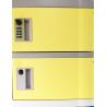 Buy cheap Yellow ABS Coin Collect Lockers , Anti UV Aging 8 Tier Lockers For Employee from wholesalers