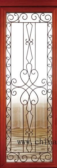 Buy cheap Wrought iron glass in wooden french door from wholesalers