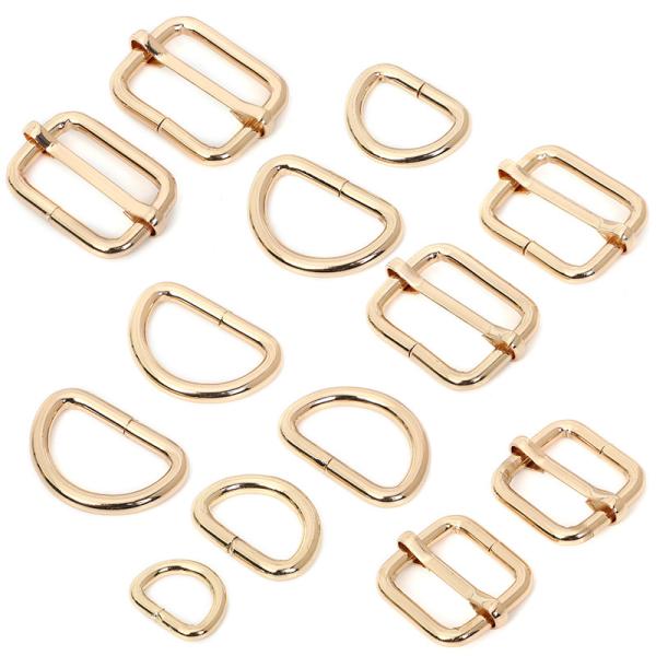 Buy cheap Square Antioxidant Metal D Rings Gold Tearproof Rustproof For Luggage Belts from wholesalers