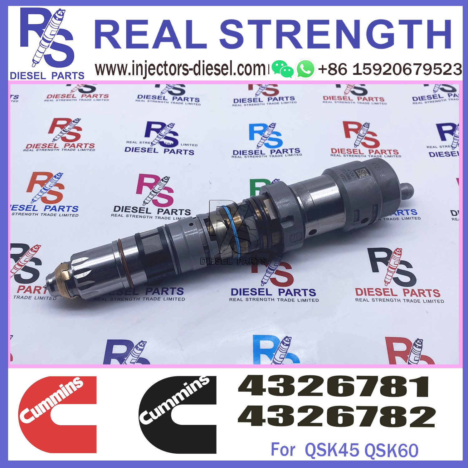QSK45 K60 QSK60 Cummins Diesel Injector 4326781 4088426 4088428 4326780 4928346