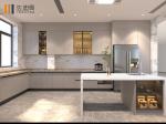 Modern Elegance U Shaped Stainless Steel Kitchen Cabinet With Seamless