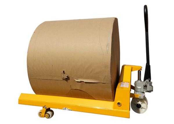 Buy cheap 2 Ton Hydraulic Lift Pallet Jack Trailer Manual Paper Roll Transport 1300 - 2300mm Pin from wholesalers