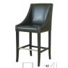 Buy cheap Beech wood brown pu upholstery barstool/counter stool with metal bars,fashion wooden barstool from wholesalers