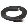 Buy cheap Weatherproof Stable Flat Internet Network Cable , Computer Black Cat 6 Patch Cable from wholesalers