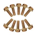12.9 Grade Yellow Zinc Coated DIN6921 Hex Head Flange Bolt M10 M12 M6 for