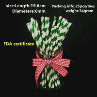 Buy cheap Food Grade Recyclable Biodegradable Paper Straws Printed Eco Friendly product