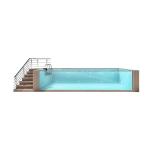 Family Sports Above Ground Fiberglass Portable Endless Swimming Pool with Fliter