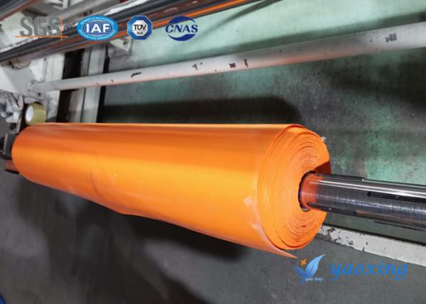 Buy cheap Fireproof 0.8mm Orange Silicone Coated Fiberglass Aging Resistance For Subway from wholesalers