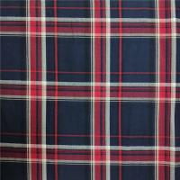 Buy cheap 110-115gsm Yarn Dyed Fabric Red Black And Navy Color For Casual Shirts product