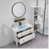 Buy cheap Modern Solid Wood Bathroom Cabinet Vanity Furniture Single Sink Unit from wholesalers