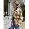 Buy cheap Fashion Fleece Zipper Womens Coats Plaid Flannel Jacket Luxury Coat Casual Winter Stylish from wholesalers