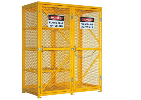 Buy cheap 6 Feet Two Door Outdoor Propane Storage Cage , Gas Cylinder Storage Box Anticorrosive from wholesalers
