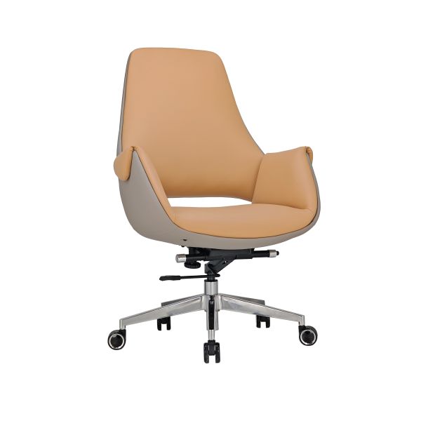Wholesale Luxury Mid-Back Leather Office Chair Ergonomic Executive Commercial Furniture Traditional Design