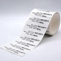 Buy cheap 70um 1mil Gloss White Semi Transfer Tamper Evident Label Stiker For VOID product