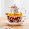 Buy cheap Europe Design Glass Teapot and Saucer for One Rome Tea Kettle Ceramic Tea Cup Set from wholesalers