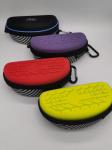 Hard Carabiner Shockproof EVA Zipper Rubber Handle Contrast color Sports glasses