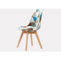 Buy cheap Minimalist Patchwork Linen Upholstered Dining Chairs , Colorful Dining Room product