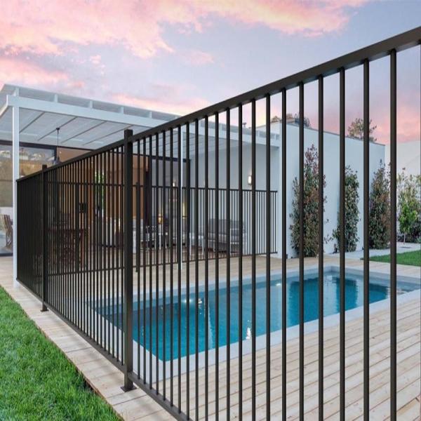 Buy cheap Matte Black Metal Aluminum Slat Pool Fencing Commerical Modern from wholesalers