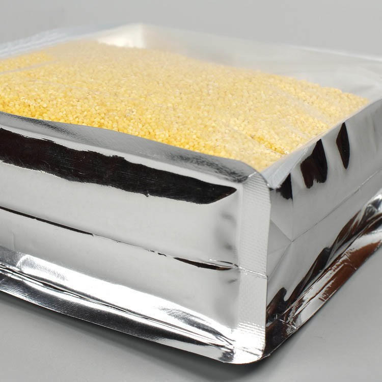 Food grade flat bottom plastic 8 side Food vacuum sealed translucent clear plastic zipper bag