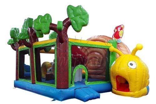 Buy cheap Cute Snail Style Inflatable Jump House , Waterproof Blow Up Bounce House from wholesalers