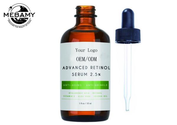 Buy cheap 60ml Organic Retinol Serum 2.5% With Hyaluronic Acid & Vitamin E For Face from wholesalers