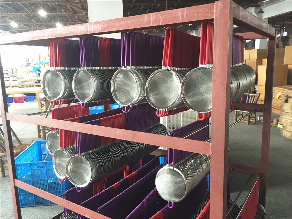 stainless steel cylinder mini chips frying basket fine mesh deep fat fryer