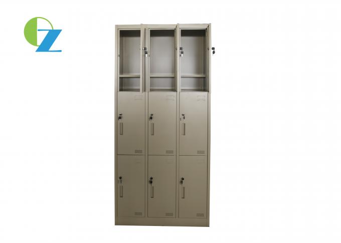 Durable Steel Locker Cupboard / Metal Luggage Locker for School Compartments Gym 1