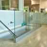 Buy cheap Flat And Curved Tempered Glass Balcony Railing High Safety Decking Balustrade Handrail Stainless Steel Glass Stair Railing from wholesalers