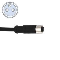 Buy cheap PVC Cable Pre Assembled M8 3 Pin Female Connector IEC 61076-2-104 Straight product