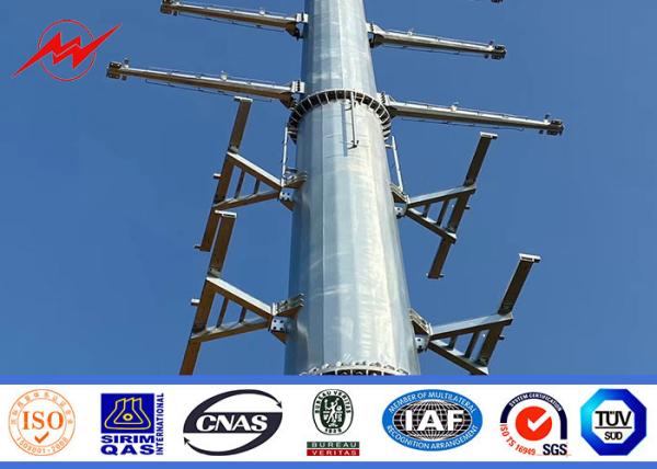 Buy cheap 18m 22m 132kv Round Hot Dip Galvanised Metal Pole For Transmission Line from wholesalers
