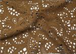 0.45 Mm Perforated Leather Fabric , Brown Suede Perforated Leather Material