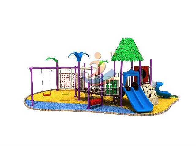 2 Swings Plastic Climbing Frame , 718 KG Toddler Climbing Frame And Slide